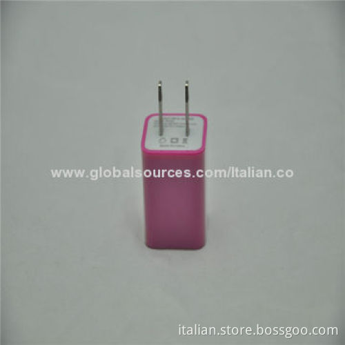 Wall plug charger, 5V 2.1A/1A double USB port